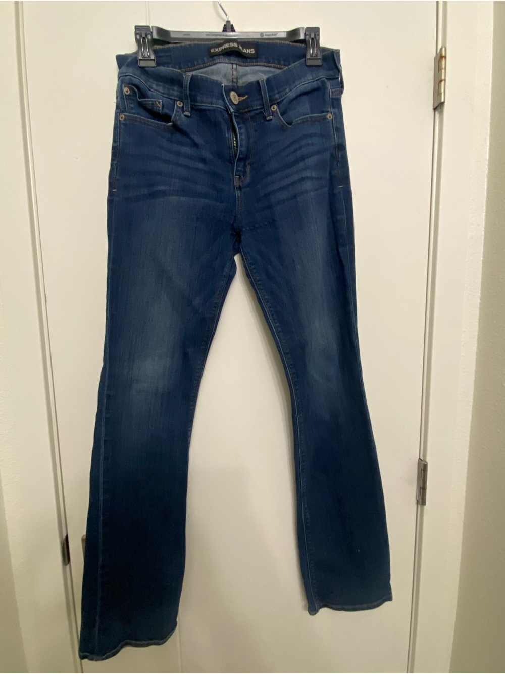 Express Dark Indigo Flare Jeans